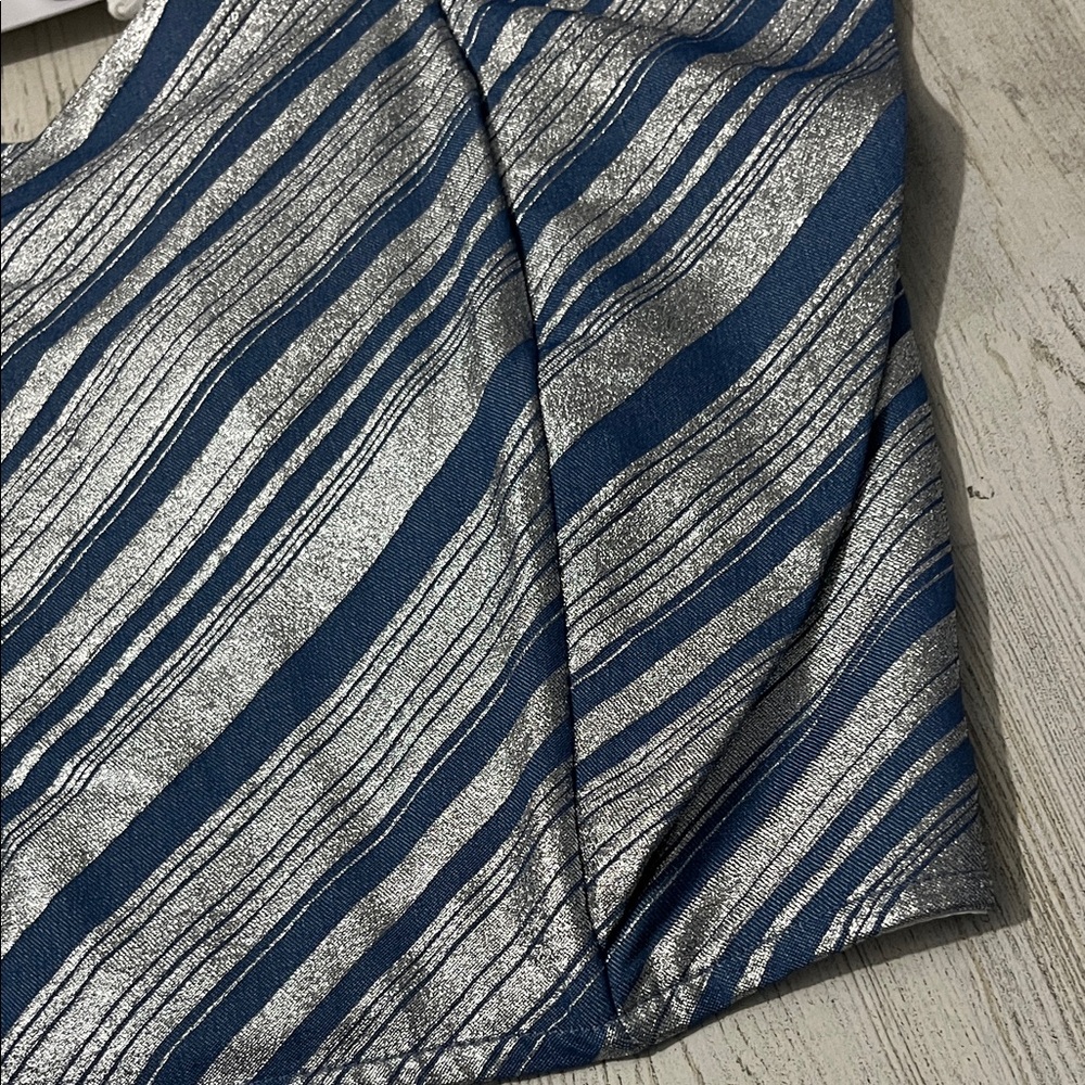 Koch Cecilia Top in Metallic Chambray Stripe  Size XS.  NWT - Picture 3 of 9